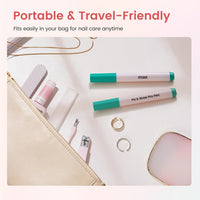 Ceramic Cuticle Oil Pusher Pen - Cuticle Remover Kit for Nails, Nail Care Tool with Nail Clipper Nail Buffer for Hangnails, Dry & Damaged Nails, Moisturize Strengthen Brighten